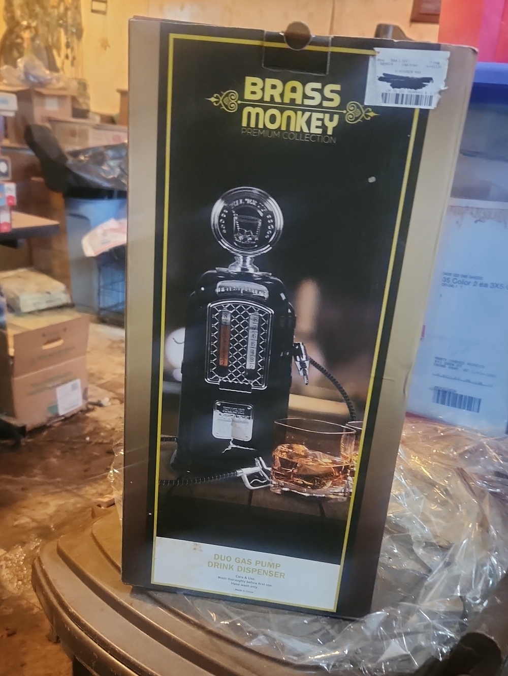 Black Duo Gas Pump Drink Dispenser